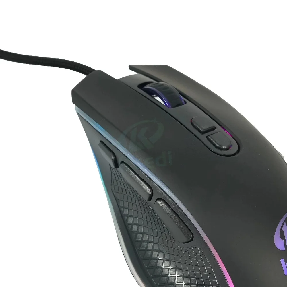Imagem 5 de 5 do produto Mouse Gamer Ergonômico RGB Até 7200dpi Com Fio 1.5m Keedi Mou903
