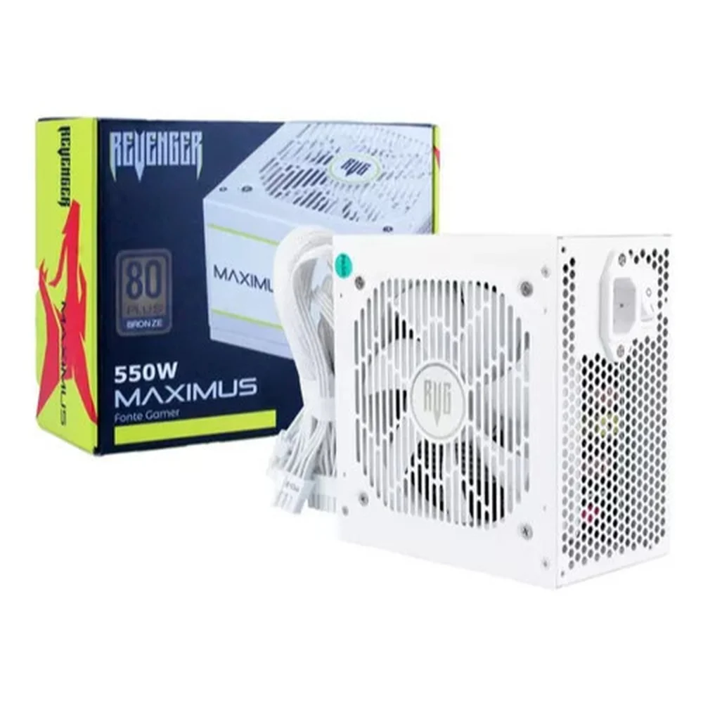 Imagem 2 de 5 do produto Fonte De Alimentação Gamer 550w Maximus Computador Pfc Ativo