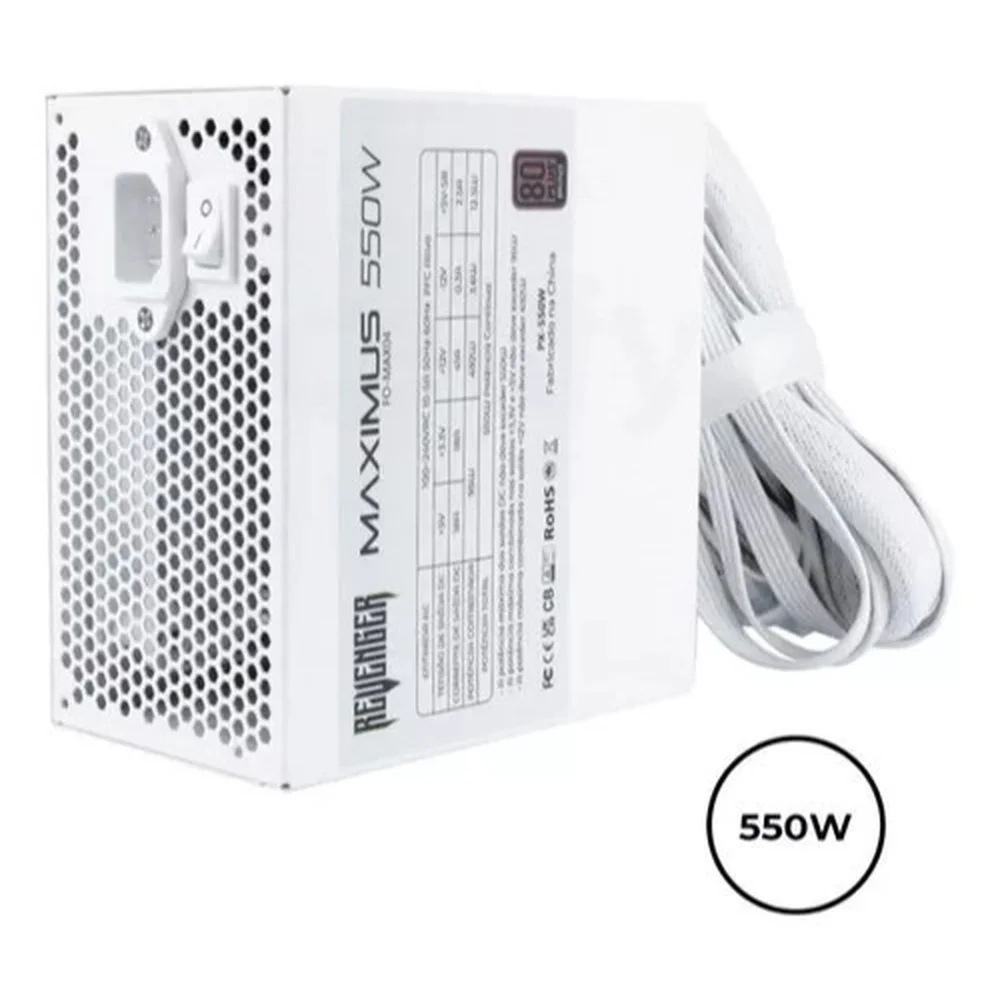 Imagem 5 de 5 do produto Fonte De Alimentação Gamer 550w Maximus Computador Pfc Ativo
