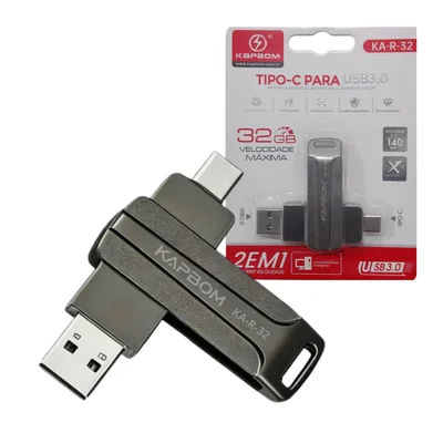 Pendrive 32gb Flash Tipo-c Usb 3.0 Alta Velocidade Kapbom
