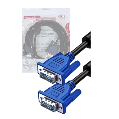 Cabo Vga/vga Conexão De Vídeo Para PC E Tela 1,8 M