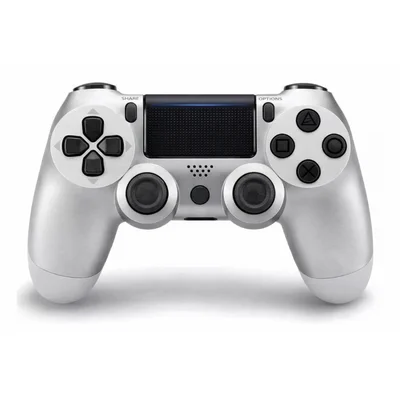 Controle Sem Fio Compatível Com Play4 Ps4 Playstation 4 / Slim / Pro / PC E Smart Tvs Samsung Cor Prata
