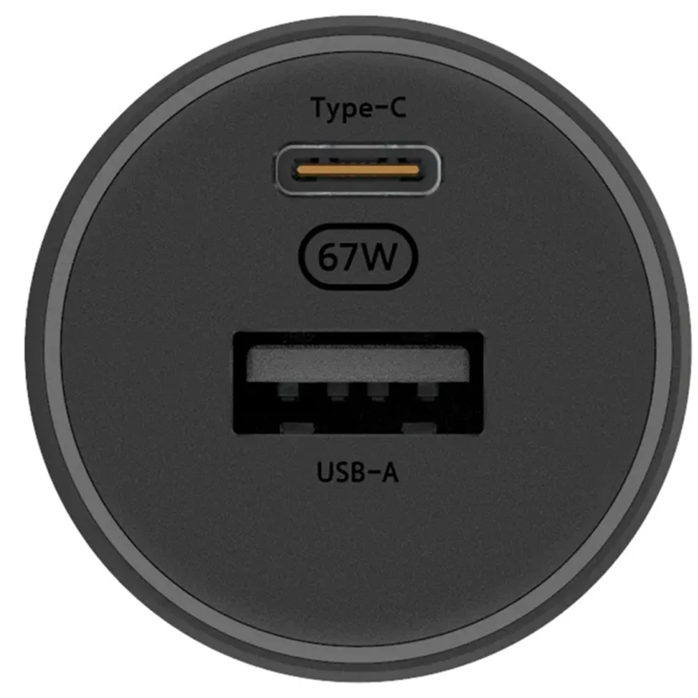 Imagem 2 de 5 do produto Carregador Rápido Turbo Xiaomi 67w Usb-a E Usb Tipo C - Preto