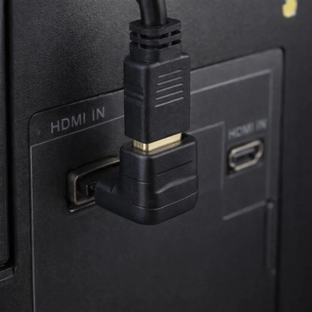 Imagem 2 de 4 do produto Adaptador HDMI 4k Macho X Femea 90 Graus Ângulo Reto Para Tv Feasso Fca-17