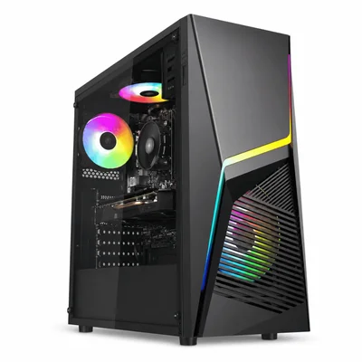 PC Gamer Montado Intel Core i5-7400, RX 580 8GB, 16GB DDR4, SSD 512GB, RGB Preto