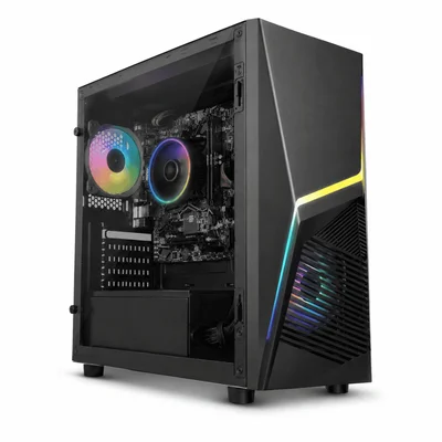 PC Completo AMD Ryzen 3 3200G, 8GB DDR4, SSD 240GB, Vídeo Integrado Vega 8, RGB Preto