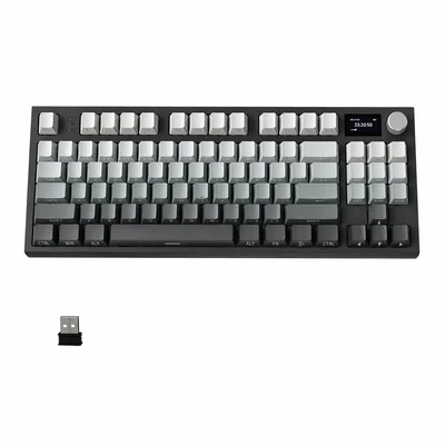 Teclado Mecânico Gamer Bluetooth Tri Mode 2.4g Attack Shark Com Tela K86RGB Moonlitnight