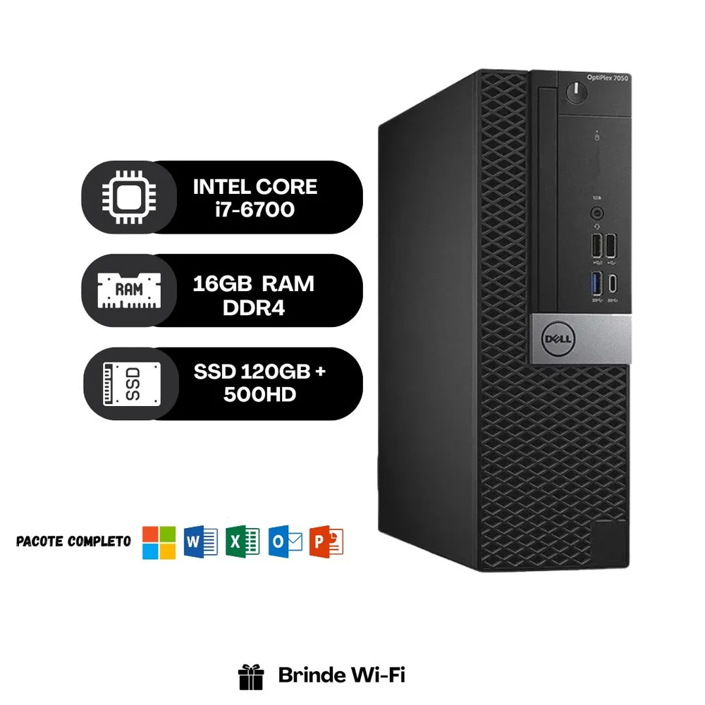 DELL7050 i7-6700 16GB 新品SSD512 win11pro Computador Dell Optiplex 7050 Core I7-6700 16gb Ddr4 512 Ssd