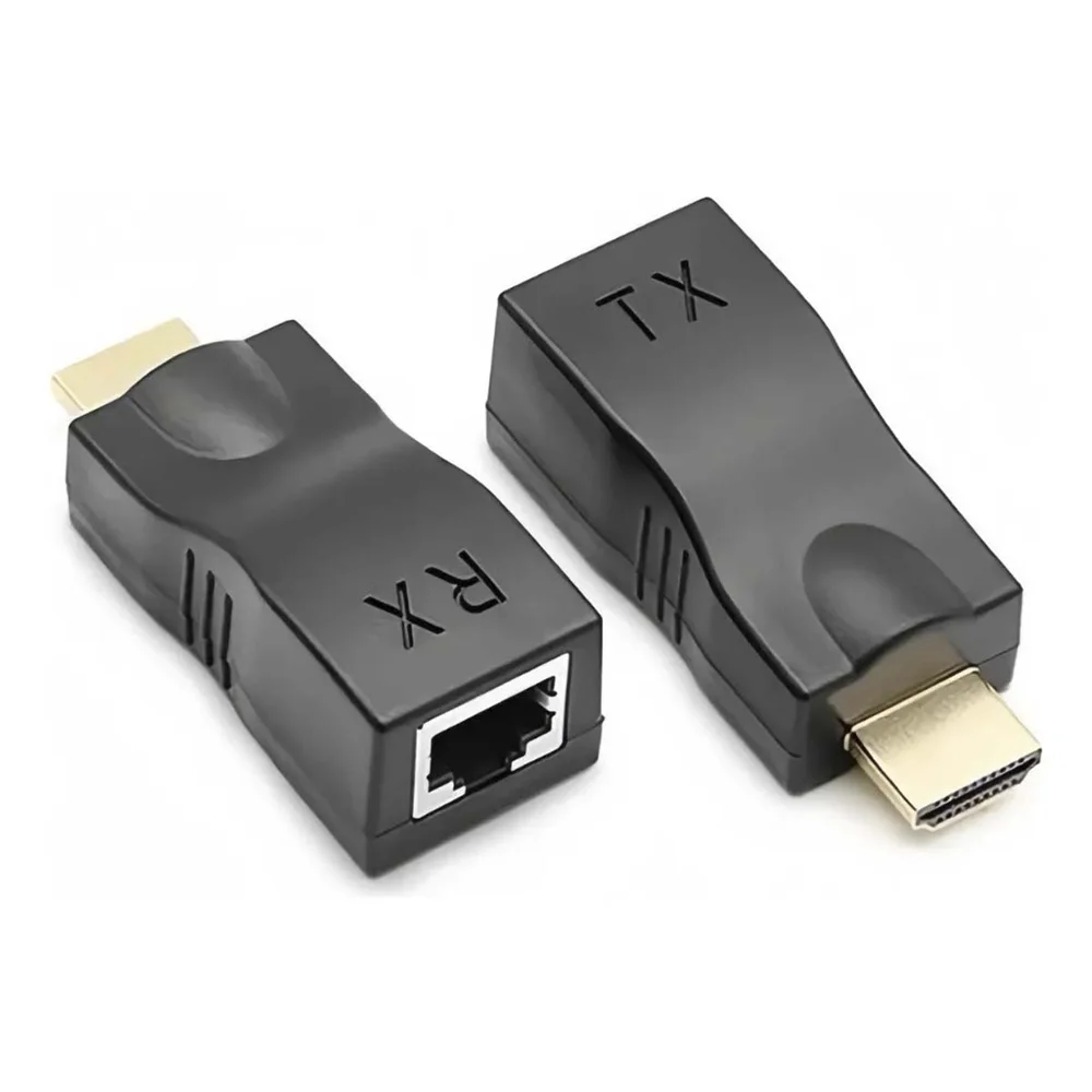 Imagem 3 de 4 do produto Extensor HDMI 30m Cabo De Rede Rj45 1 Via Crimpar Em 568b