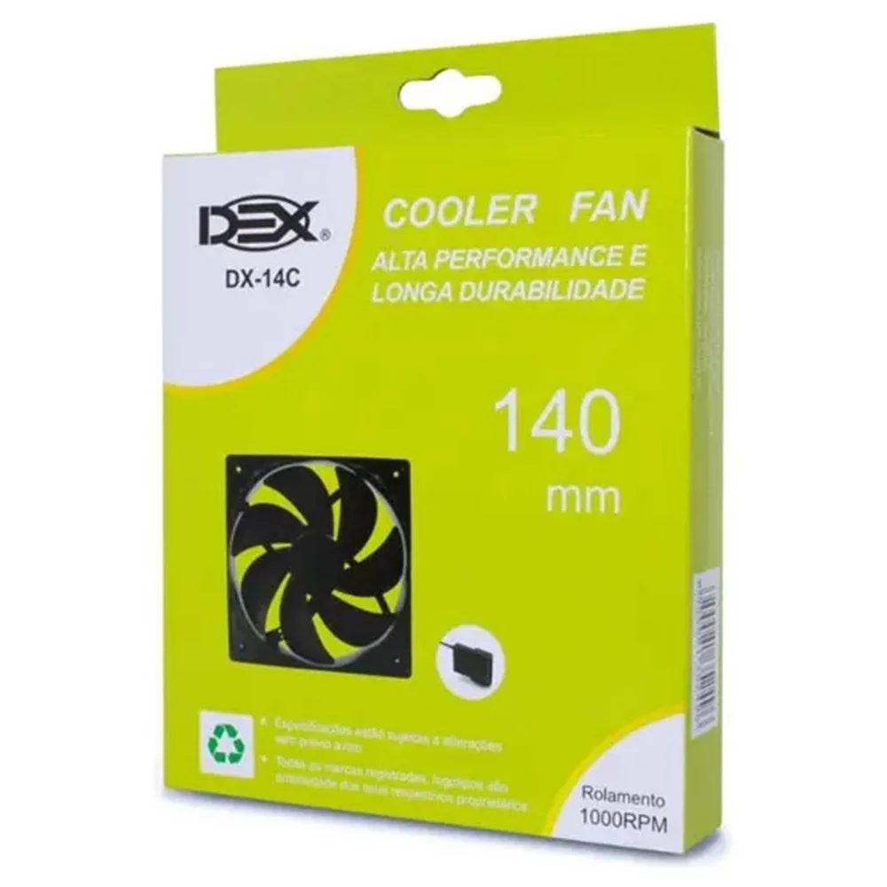 Cooler Fan 140mm 14cm Preto Dx-14c Dex 6