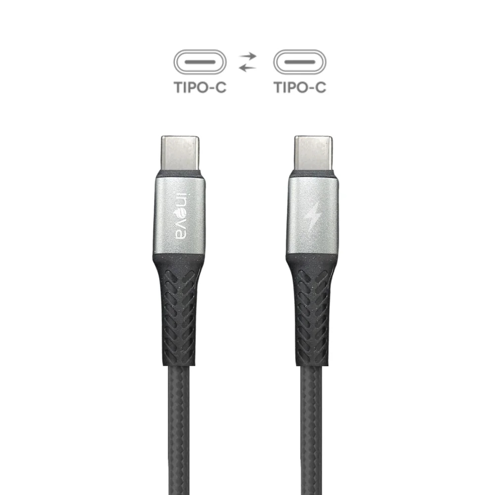 Imagem 3 de 5 do produto Cabo De Dados Tipo-c Para Tipo-c 60w 1 Metro Turbo