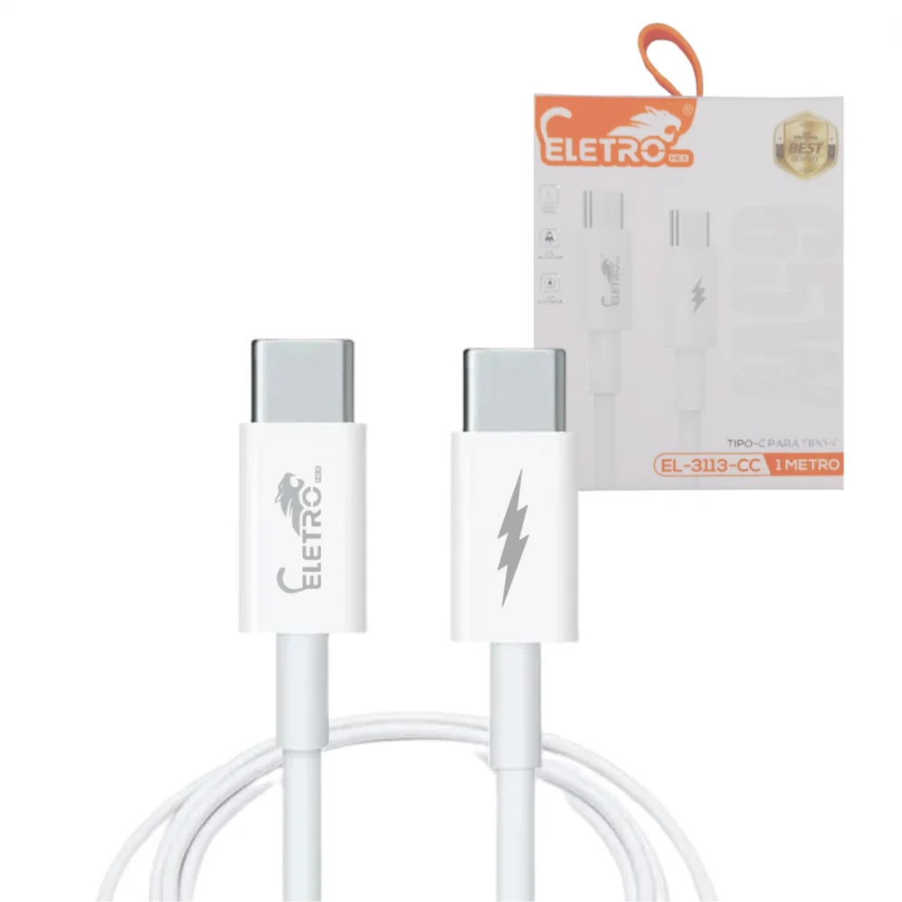 Imagem 1 de 4 do produto Cabo De Dados Tipo-c 65w De 1 Metro Eletromex