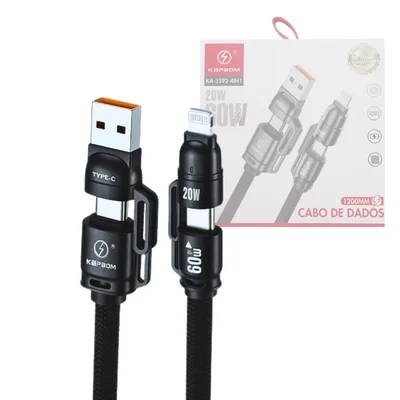 Cabo De Dados 4 Em 1 60w 1,20 Metros