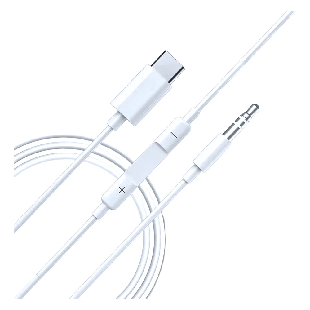 Imagem 3 de 5 do produto Cabo Auxiliar Tipo-c P2 3.5mm Audio  1 Metro Kapbom