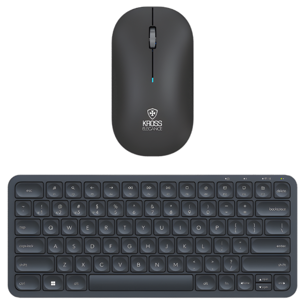 Combo Teclado e Mouse Sem Fio Kross Elegance KE-KMB94 Qwerty Portátil Preto