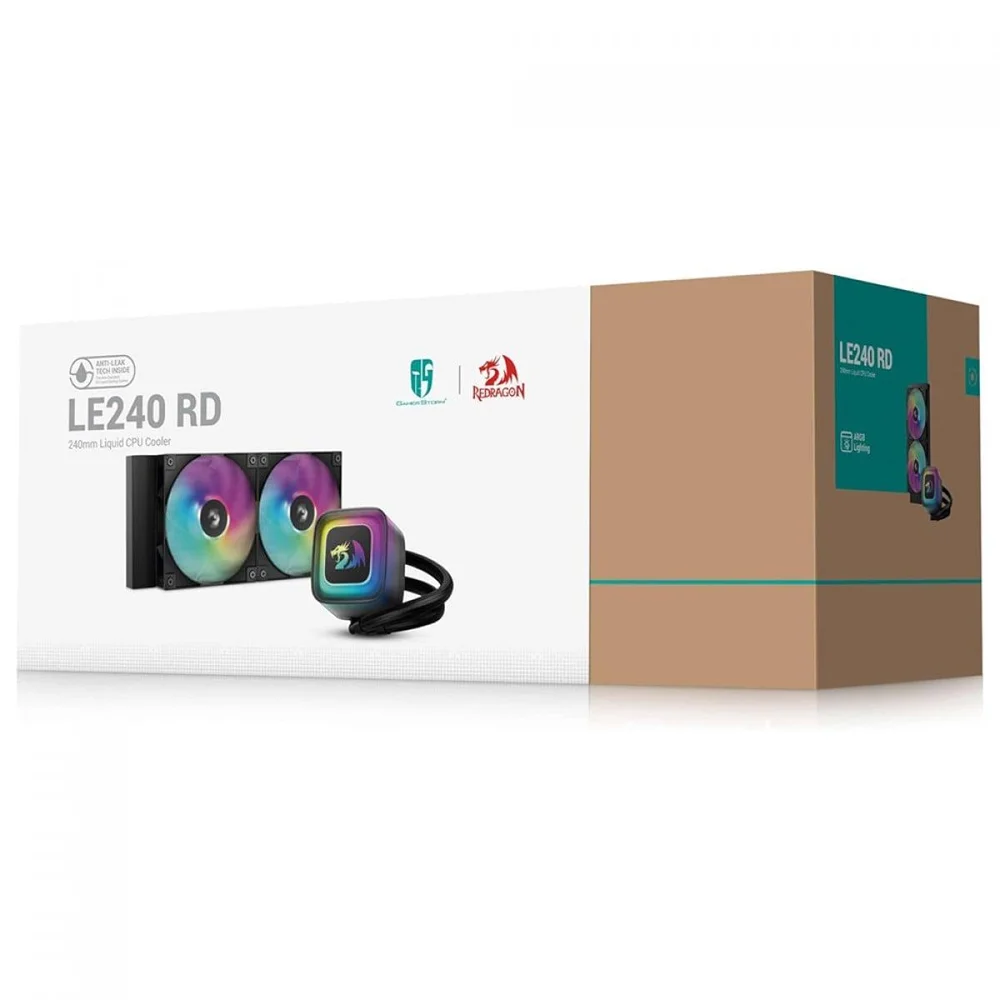 Imagem 3 de 5 do produto Water Cooler Gamerstorm X Redragon Le240 Rd, RGB, 240mm, Intel-amd, Preto, R-le240rd-bkammn-a-1
