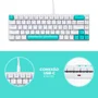 Teclado Mecânico Gamer RGB 68 Teclas Compacto Silencioso Cabo Removível Usb-c Para PC E Console