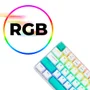 Teclado Mecânico Gamer RGB 68 Teclas Compacto Silencioso Cabo Removível Usb-c Para PC E Console