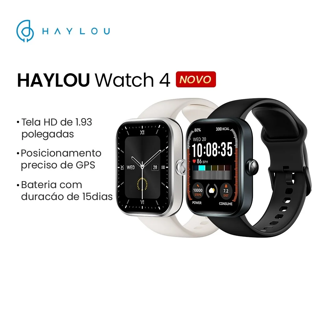 Smartwatch Haylou Watch 4, Gps Integrado, Tela AmoLED, Tela Touch 1.93" Ultra 8