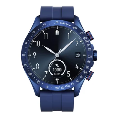 Smartwatch Haylou Solar Pro Tela AmoLED 1.43, Faz E Recebe Lig, Bt 5.3 Cor:azul