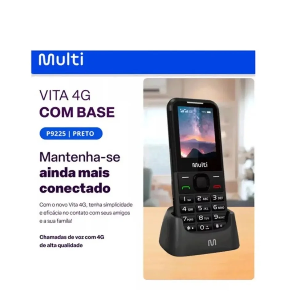 Imagem 4 de 5 do produto Celular Multilaser Vita 4g Dual Chip Wi-fi Com Base Carregar