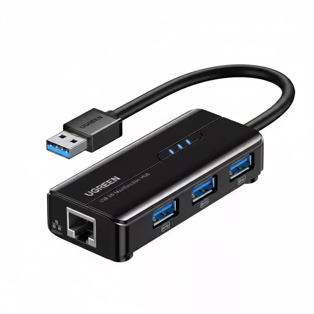 Hub Ethernet Ugreen Usb 30 1000mbps Rj45 P Notebook Preto