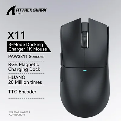 Mouse Gamer Sem Fio Attack Shark X11 RGB — foto 9