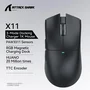 Mouse Gamer Sem Fio Attack Shark X11 RGB Preto