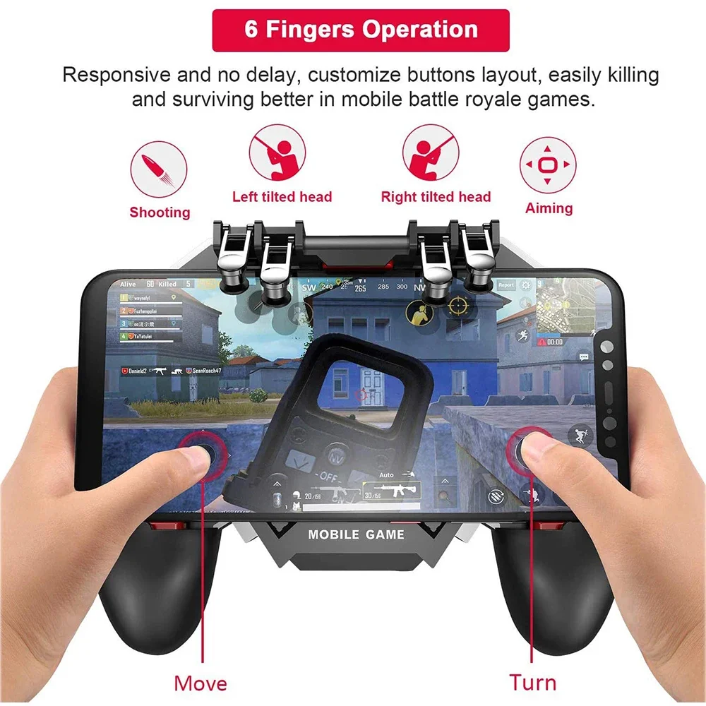 Imagem 3 de 5 do produto Gamepad Ak77 Com 4 Gatilhos E Cooler Para Celular