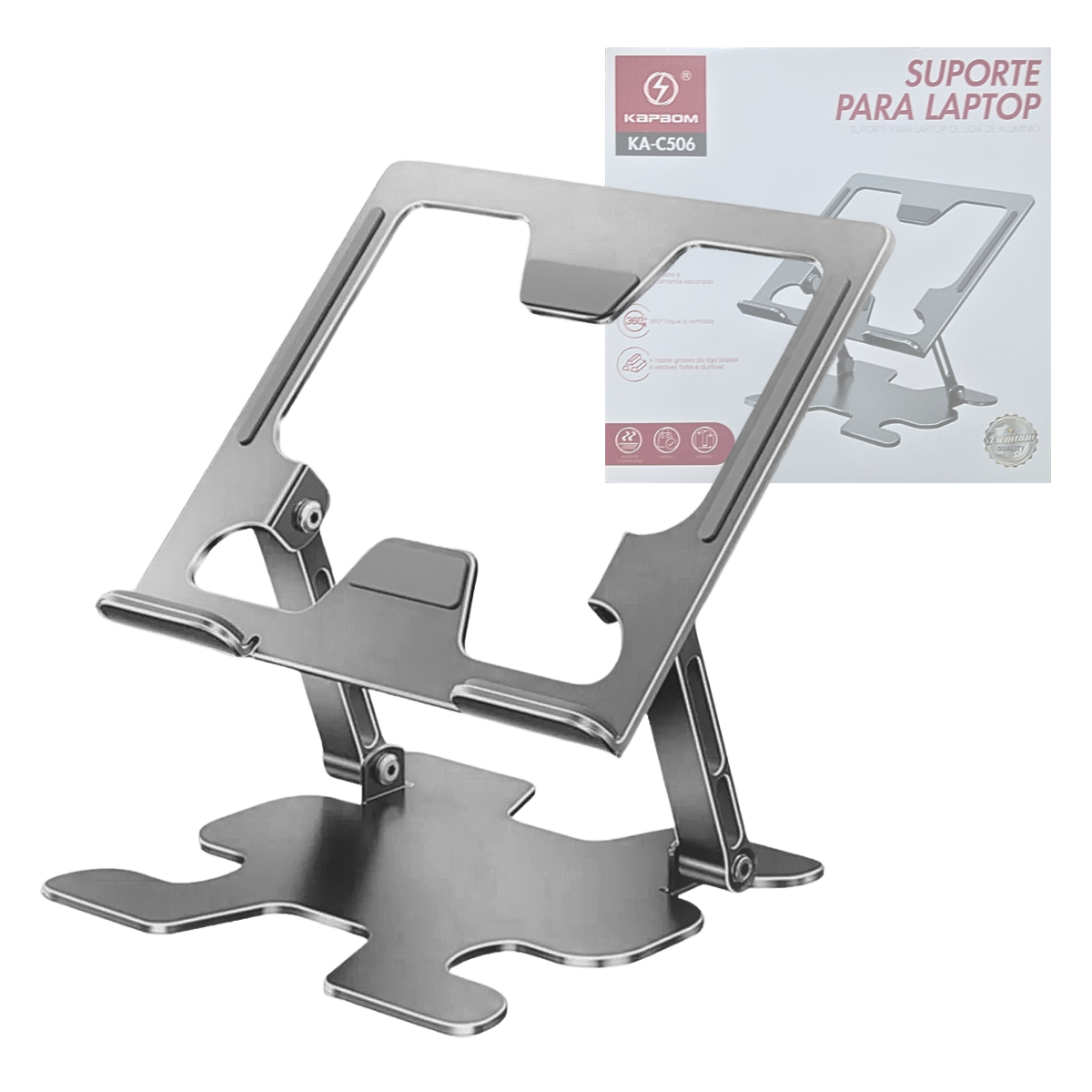 Suporte De Mesa Articulado Para Notebook Laptop Kapbom Ka-c506