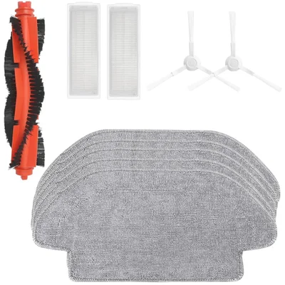 Kit de Reposição com 10 Peças para o Aspirador Robô Compatível com Xiaomi S10 - Escovas, Filtros HEPA e Panos Mop