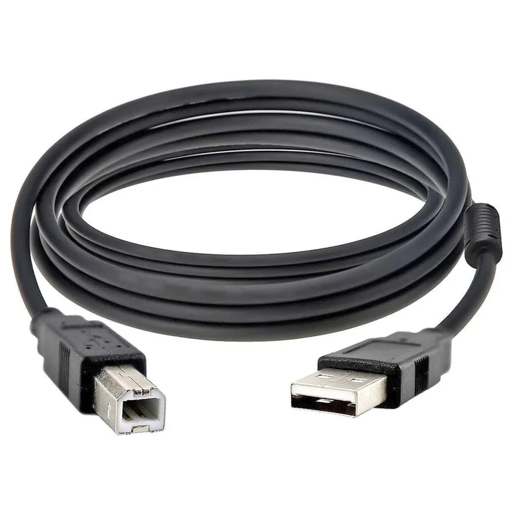 Imagem 4 de 5 do produto Cabo Usb 2.0 De Impressora 2 Metros Preto Filtro Usb-a Usb-b