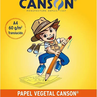 Papel Vegetal Canson A4 Com 10 Folhas – Alta Transparência