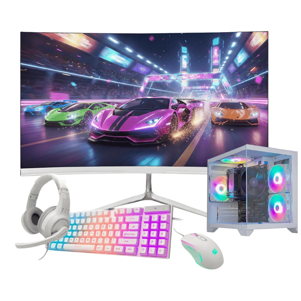 Computador Pc Gamer Intel i7 3ª 16gb Ram Ssd 512gb Rx 6500xt Monitor 23" Curvo