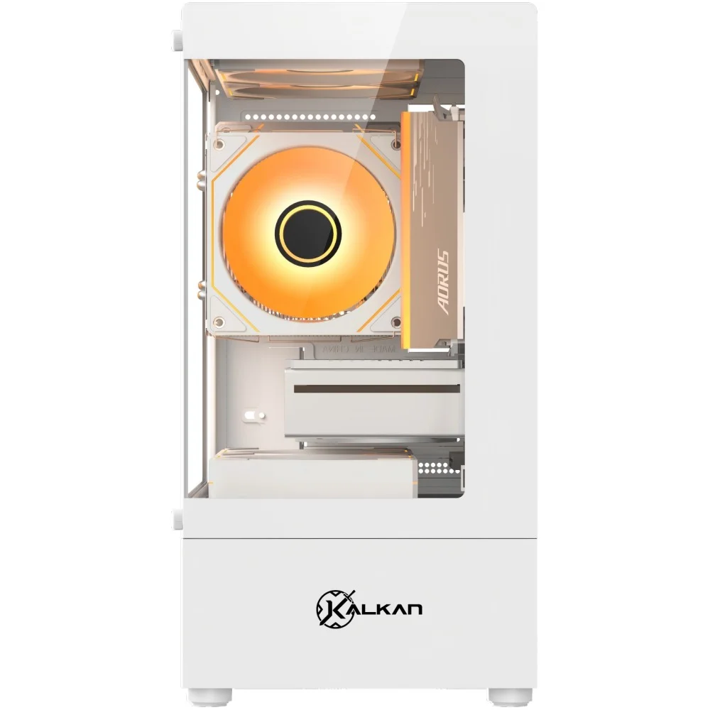 Imagem 3 de 5 do produto Gabinete Gamer Kalkan Hakon S/fan S/fonte Micro-atx Vidro Temperado Duplo Usb 3.0 Panorâmico Branco - Klk00081