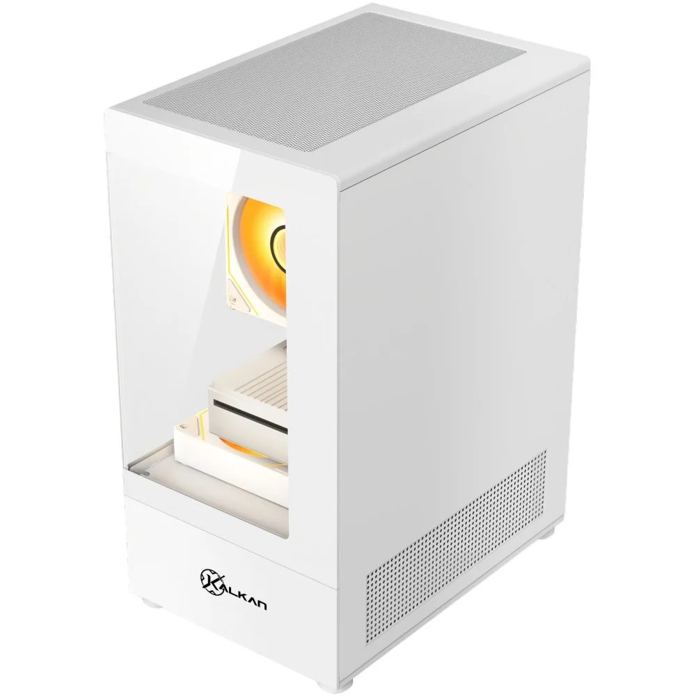 Imagem 4 de 5 do produto Gabinete Gamer Kalkan Hakon S/fan S/fonte Micro-atx Vidro Temperado Duplo Usb 3.0 Panorâmico Branco - Klk00081