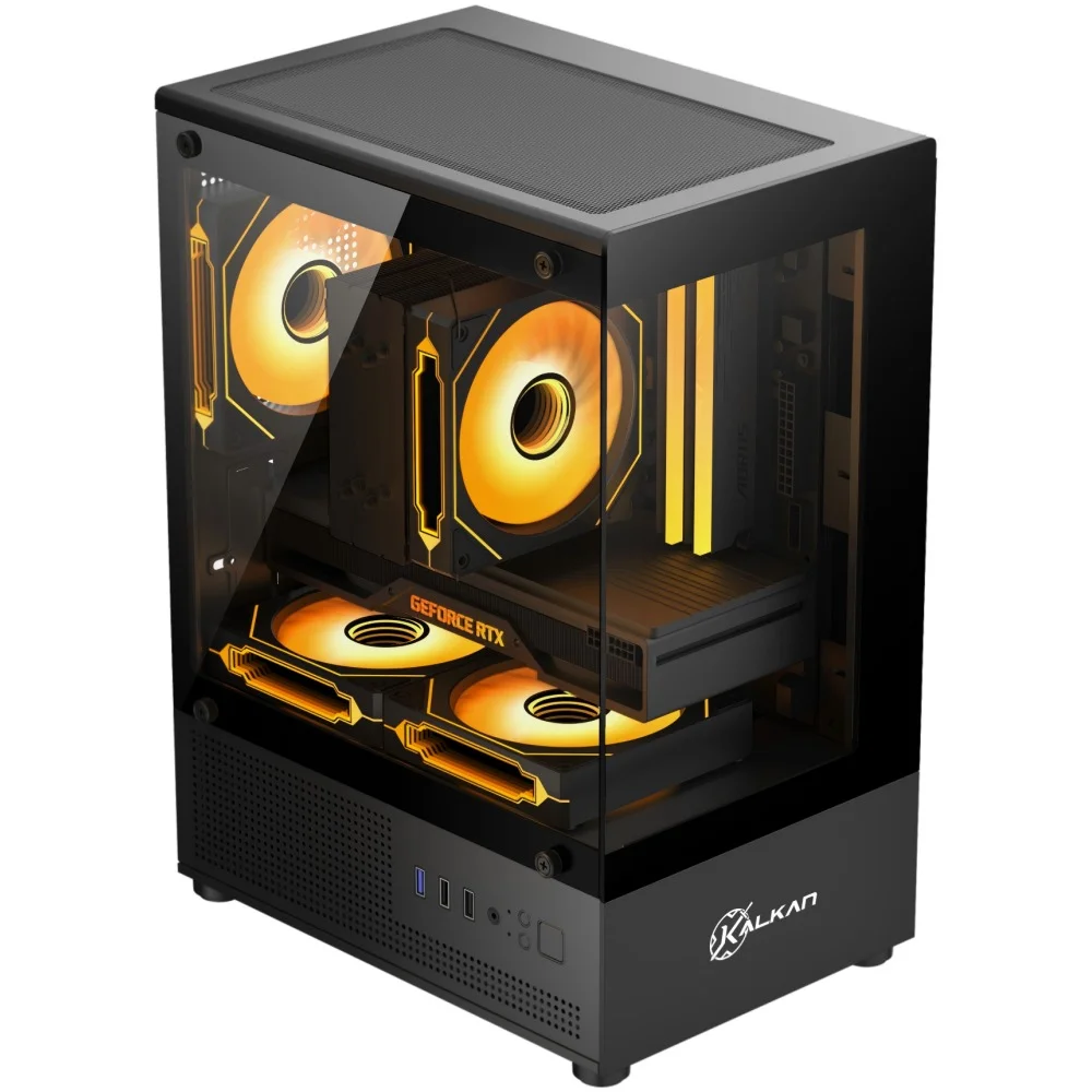 Imagem 5 de 5 do produto Gabinete Gamer Kalkan Hakon S/fan S/fonte Micro-atx Vidro Temperado Duplo Usb 3.0 Panorâmico - Klk00080