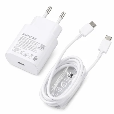 Carregador Samsung   25w Tipo C | Super Rápido Fast Charge Usb-c Para Galaxy Cor:branco