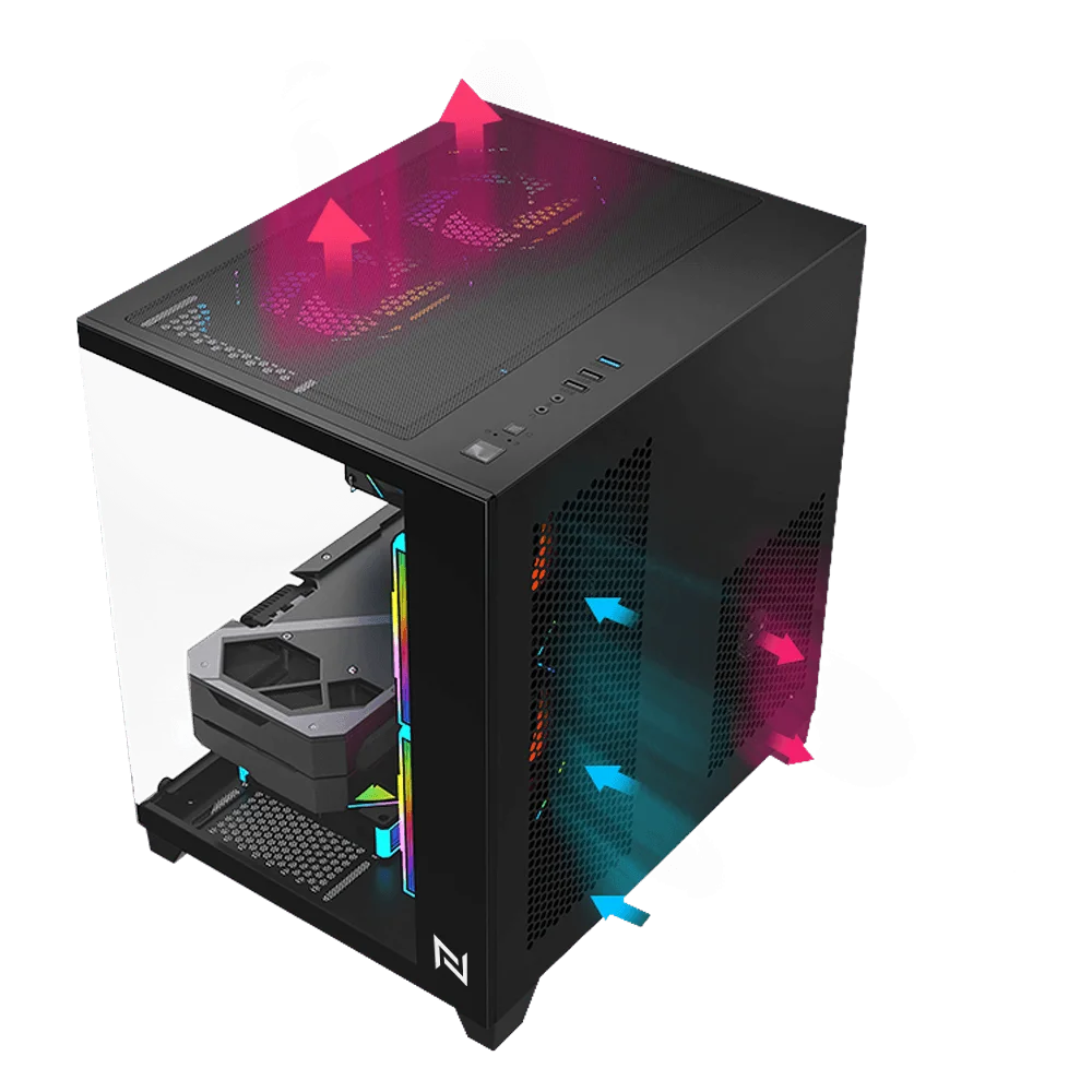 PC Gamer Intel i5 12400f, 16gb 3200mhz, (RTX 5060 8GB), H610, SSD 480GB, 600w 80 Plus, 3 Fans RGB, - Nli90295 - view 4