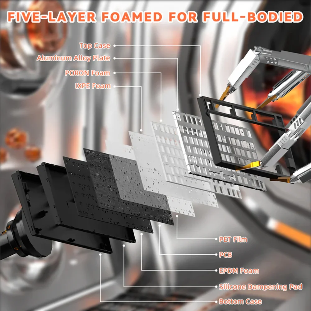 Imagem 3 de 5 do produto Teclado Gamer Magnético 8000hz Attack Shark Com Fio R82 He Preto