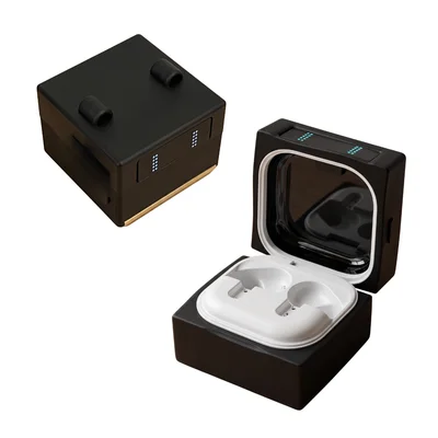 Capa Protetora Nerdcase Compatível Com Samsung Galaxy Buds 4, Silicone, Robô Preto