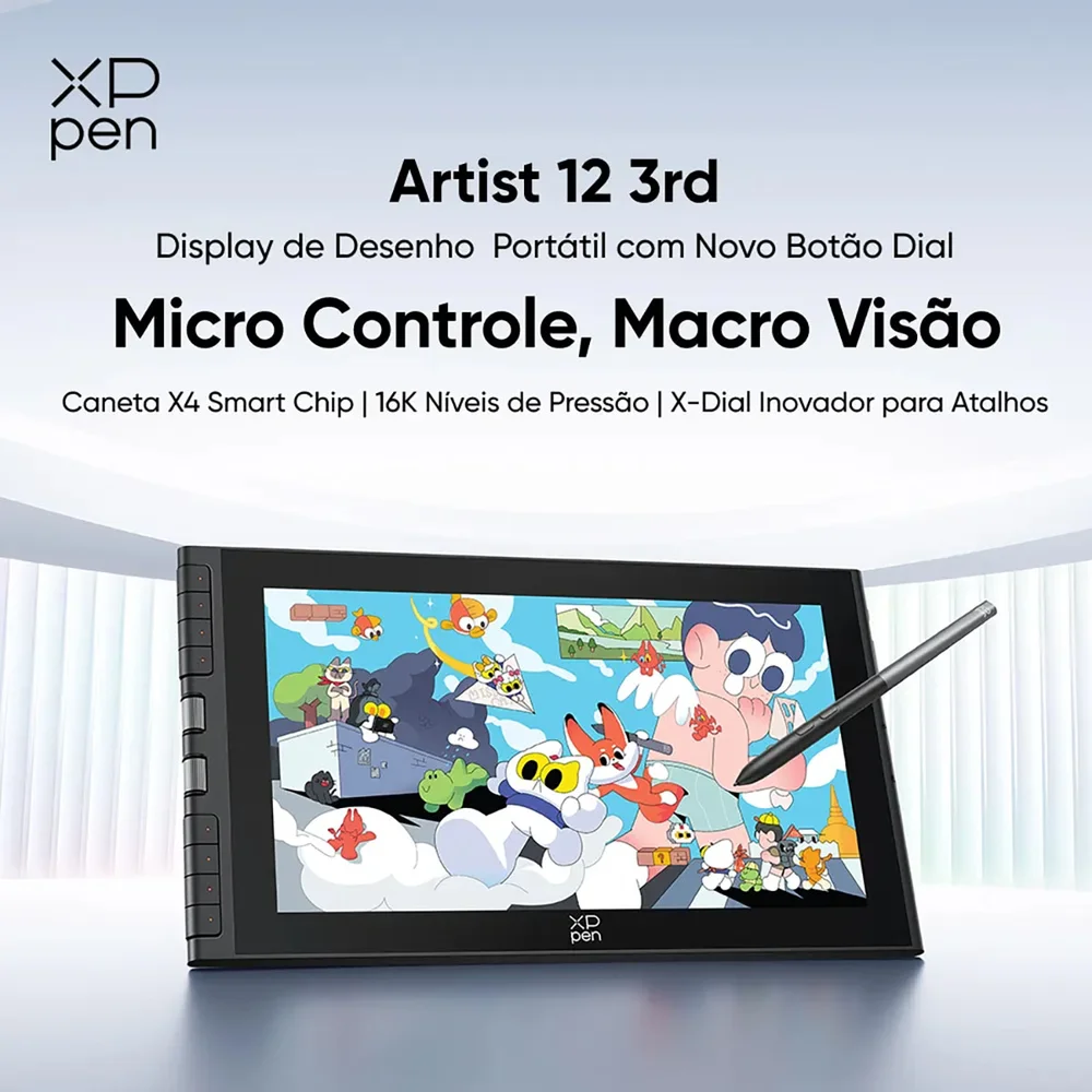 Imagem 5 de 5 do produto Mesa Digitalizadora Xp-pen Artist 12 Terceira Geração Cinza Cpcd121fh-gr