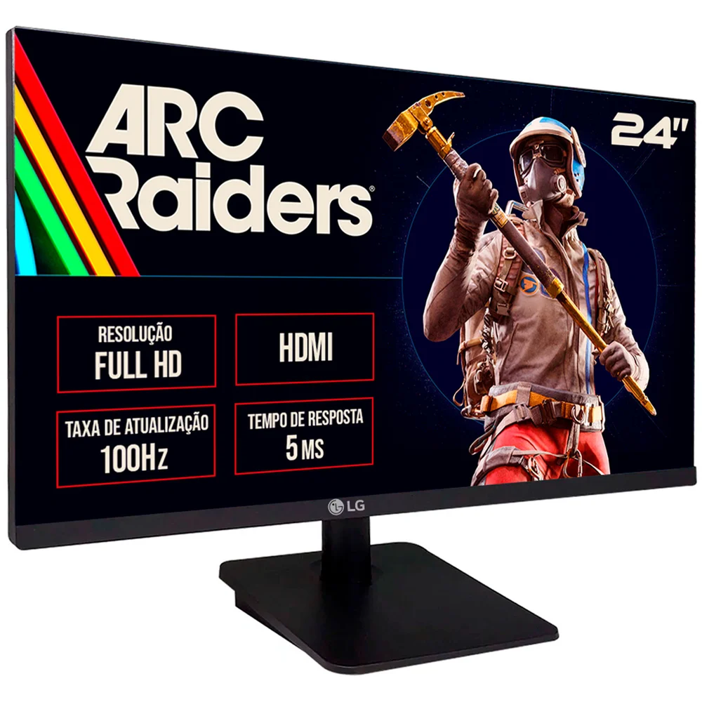 Monitor Gamer Lg 24" Full Hd, 1920 X 1080, 100hz, Tela Ips, 5ms, HDMI, Ajuste De Inclinação, Vesa,... 5
