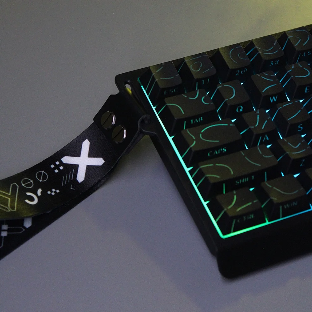 Imagem 2 de 5 do produto Teclado Gamer 65% RGB Arkan Night Iluminado Para Jogos Preto Ansi X68 He Clanm