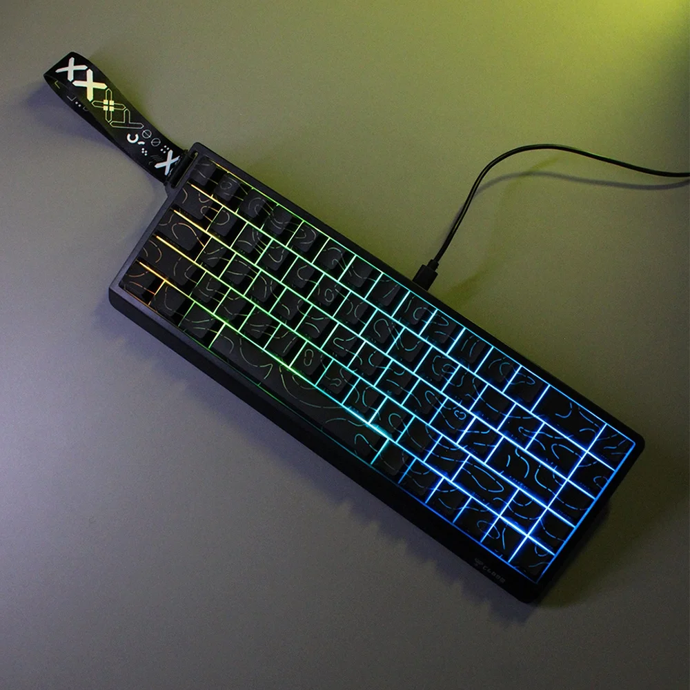 Imagem 3 de 5 do produto Teclado Gamer 65% RGB Arkan Night Iluminado Para Jogos Preto Ansi X68 He Clanm