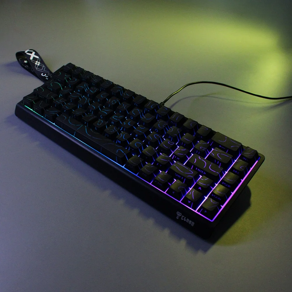 Imagem 5 de 5 do produto Teclado Gamer 65% RGB Arkan Night Iluminado Para Jogos Preto Ansi X68 He Clanm