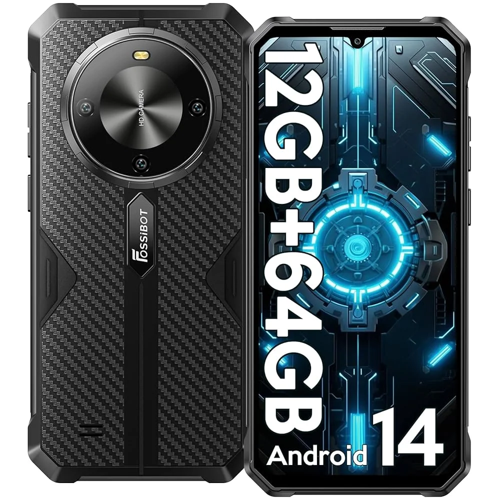 Smartphone Fossibot F105 64gb 12gb Ram Ip69k À Prova Dágua Bateria 10.300mah preto