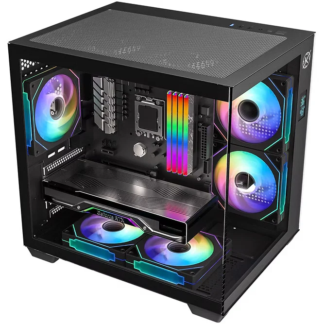 Imagem 3 de 5 do produto Gabinete Gamer Kalkan Midgard Digital Preto S/fan Klk00085