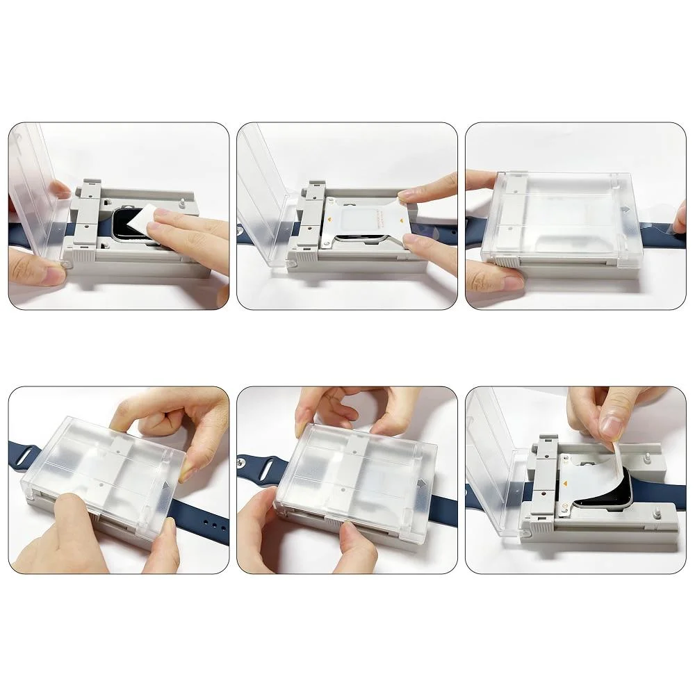 Imagem 2 de 5 do produto Película 3d Nanoflex Apple Watch 44mm,   Iplace, Borda Curva Preta