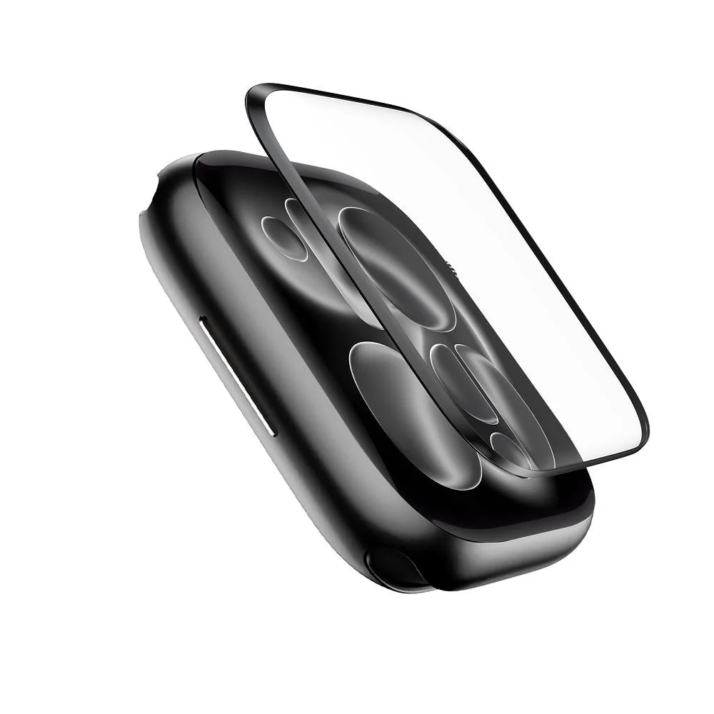 Imagem 3 de 5 do produto Película 3d Nanoflex Apple Watch 44mm,   Iplace, Borda Curva Preta